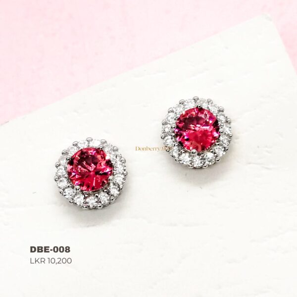 diamond with large pink stone
