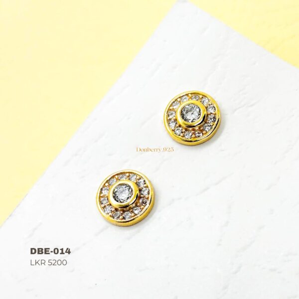 gold white stone circle